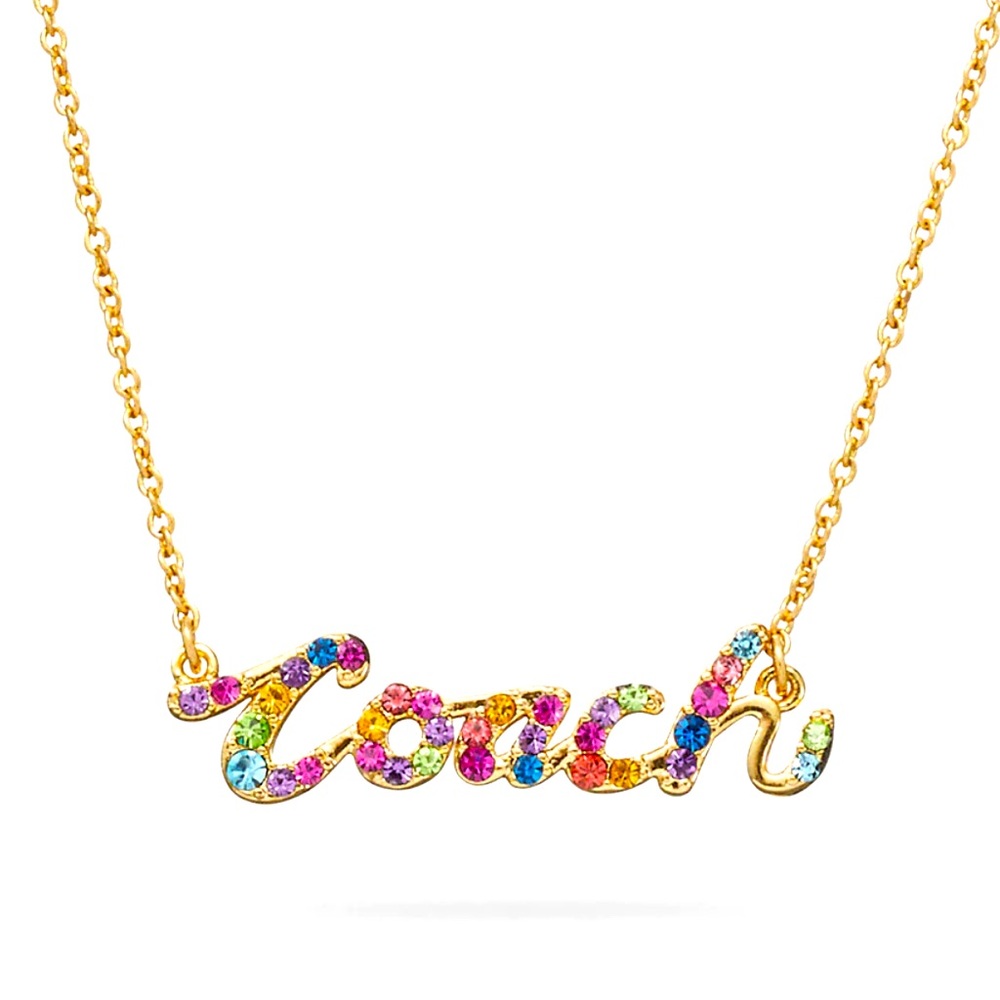 COACH Gemstone Rainbow Necklace